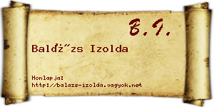 Balázs Izolda névjegykártya