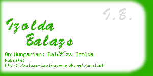 izolda balazs business card